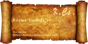 Kozma Csobán névjegykártya